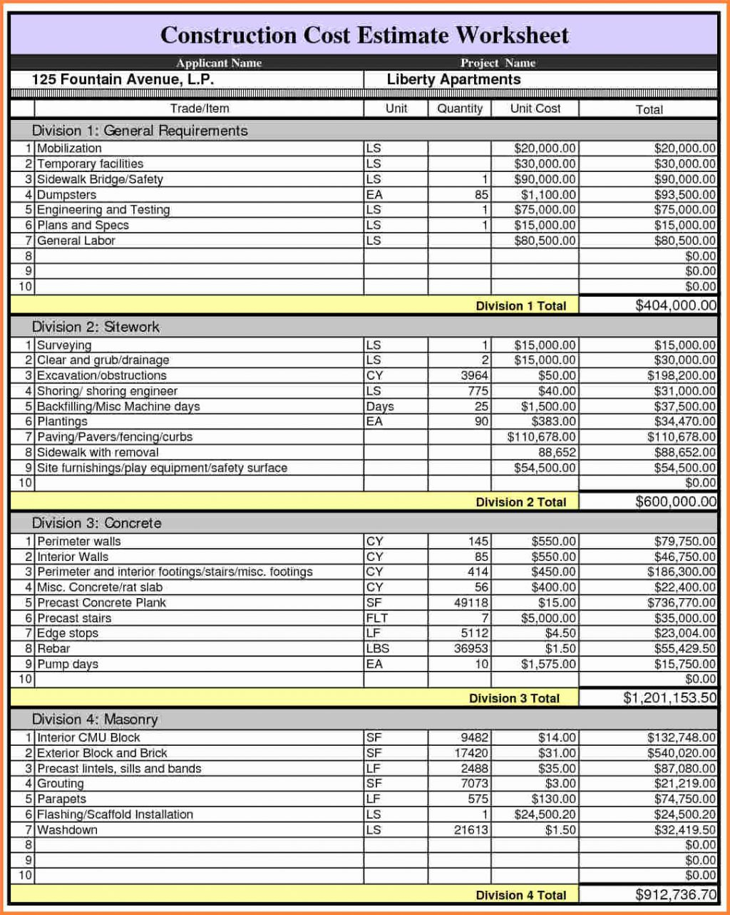 Construction Job Costing Spreadsheet Free inside Construction Job Costing Spreadsheet 2018 Budget Spreadsheet Excel