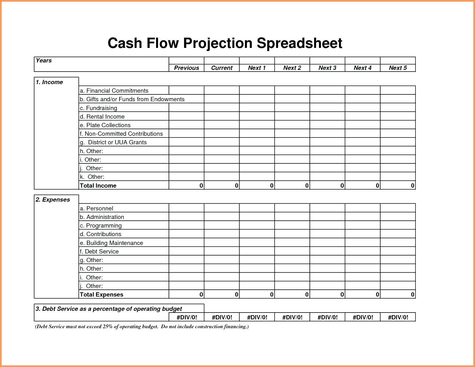 Construction Project Cash Flow Spreadsheet Regarding Project Management Forecasting Template 3 Year Cash Flow Projection