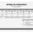 Construction Work In Progress Spreadsheet In The Field Guide To Construction Wip Reports [Sample Wip Report]