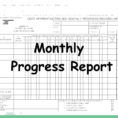 Construction Work In Progress Spreadsheet Intended For Monthly Progress Reportmpr Spreadsheet Online Civil, Excel