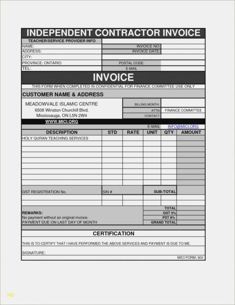 Contractor Spreadsheet pertaining to Construction Company Invoice Contractor Spreadsheet pertaining to Construction Company Invoice