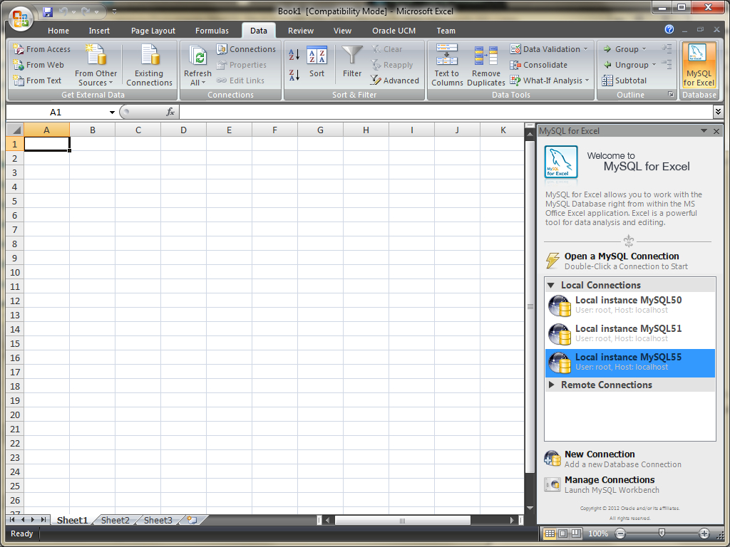 Convert Excel Spreadsheet To Database for Mysql :: Mysql For Excel