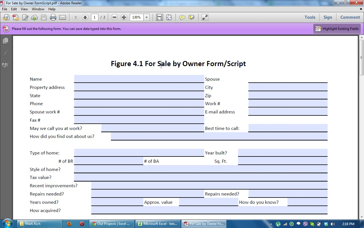 how to make fillable pdf form in excel