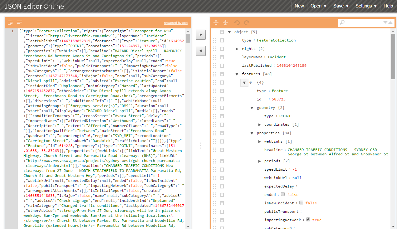 convert json to excel