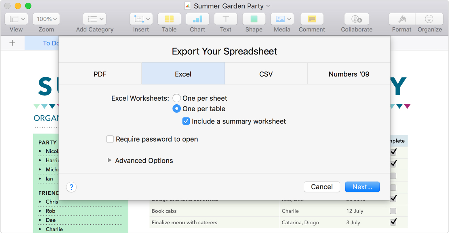 convert pdf to spreadsheet mac