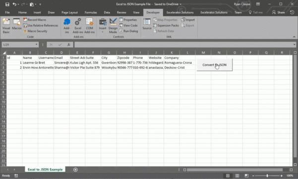 Convert Spreadsheet To Json with Convert Excel To Json Using Vba ...