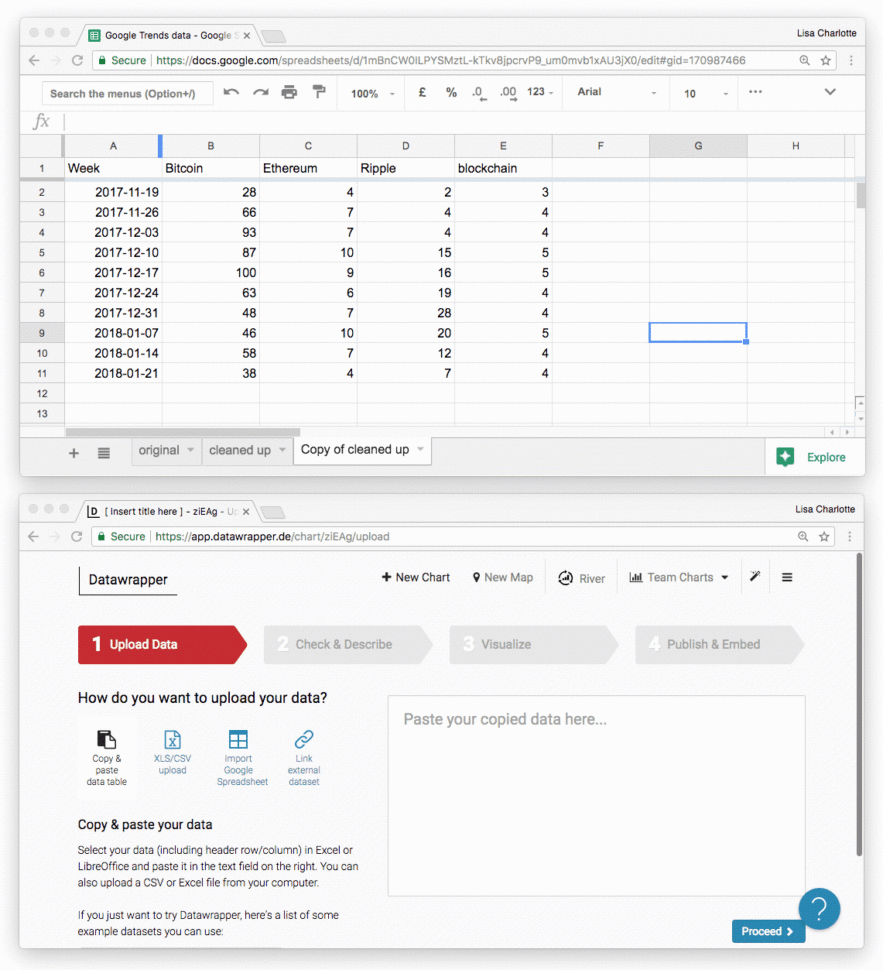 Copy Spreadsheet Within Upload Data Into Datawrapper  Datawrapper Academy