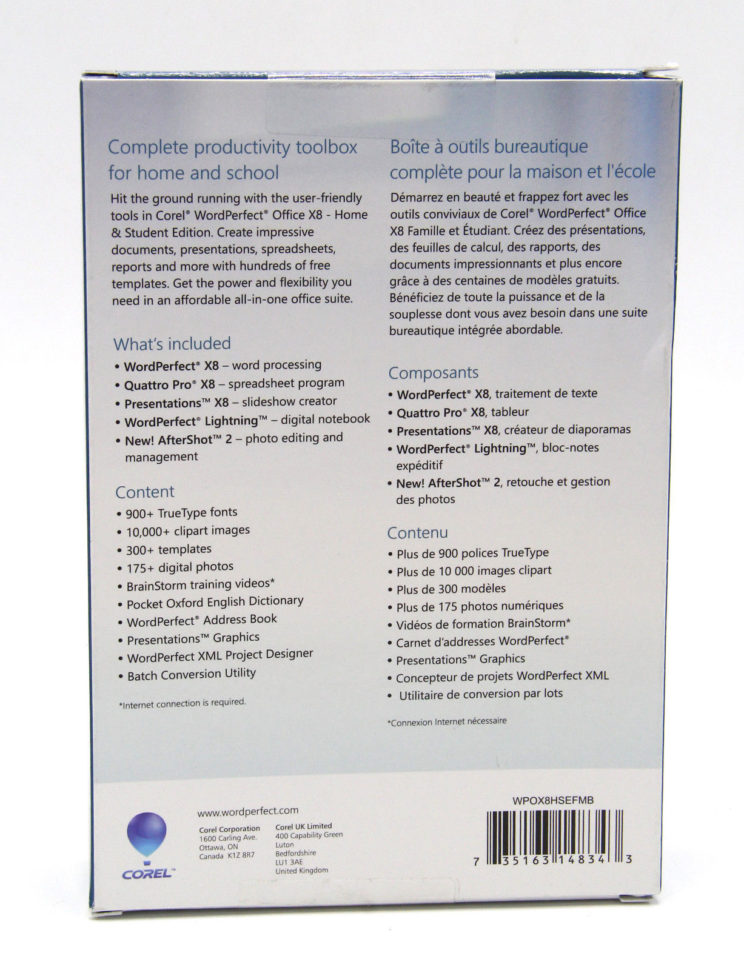 Corel Spreadsheet For Corel Wordperfect Office X8 Home  Student  Ebay