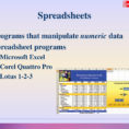 Corel Spreadsheet In Basic Application Software  Ppt Download