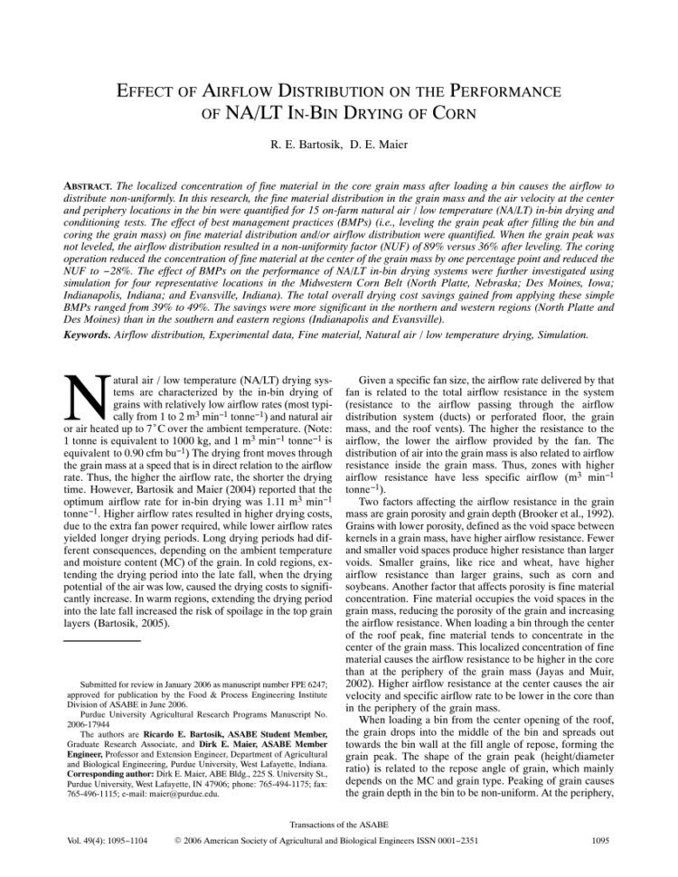 Corn Shrink Spreadsheet In Pdf Cfd Modeling Of Air Flow Distribution In Rice Bin Storage