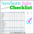 Costume Plot Spreadsheet Regarding Printable Newborn Checklist ⋆ Homemade For Elle