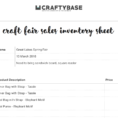 Craft Inventory Spreadsheet For Free Craft Show Inventory Template