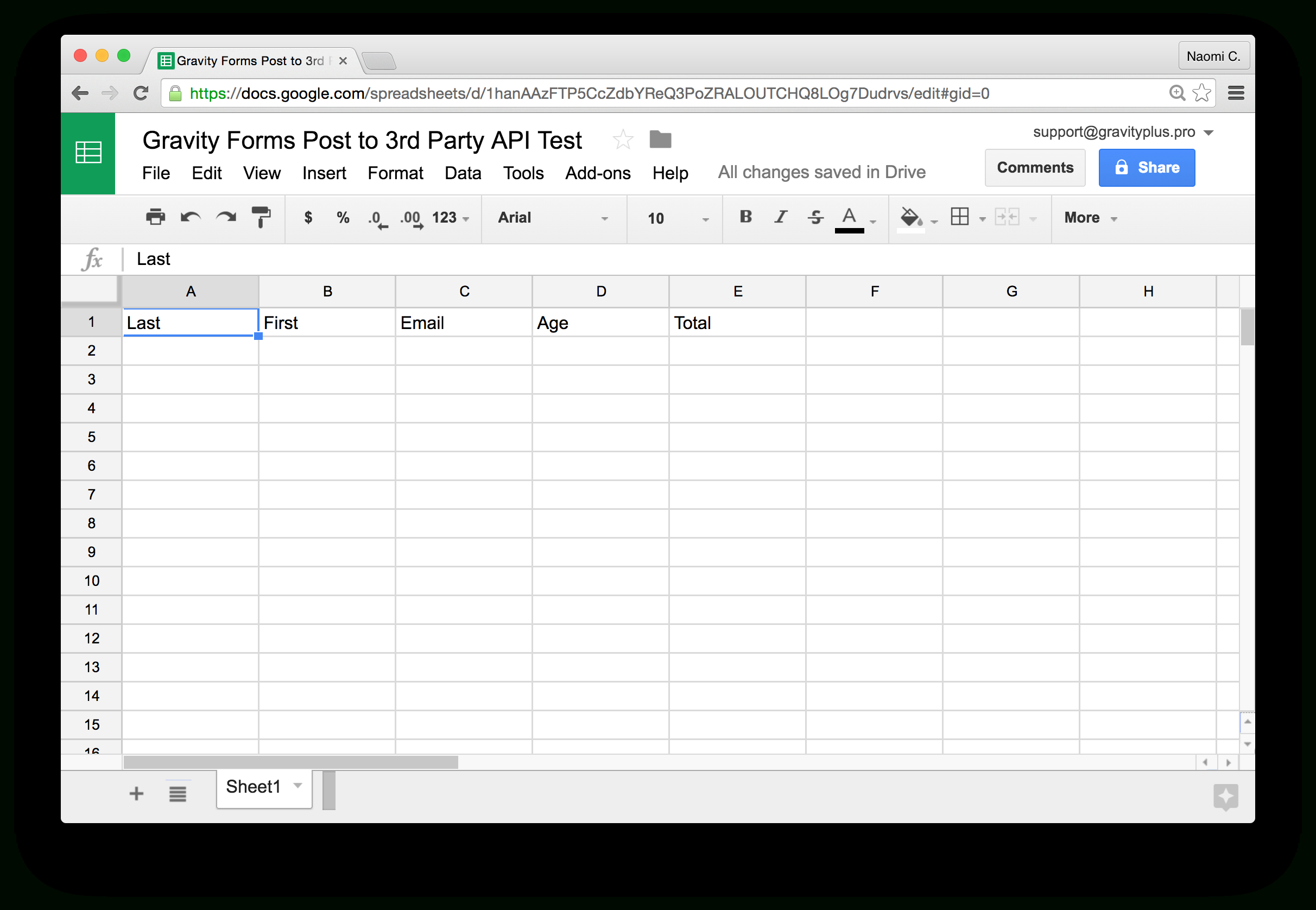 Create A Form That Populates A Spreadsheet with regard to Gravity Forms To Google Sheets @gravityplus