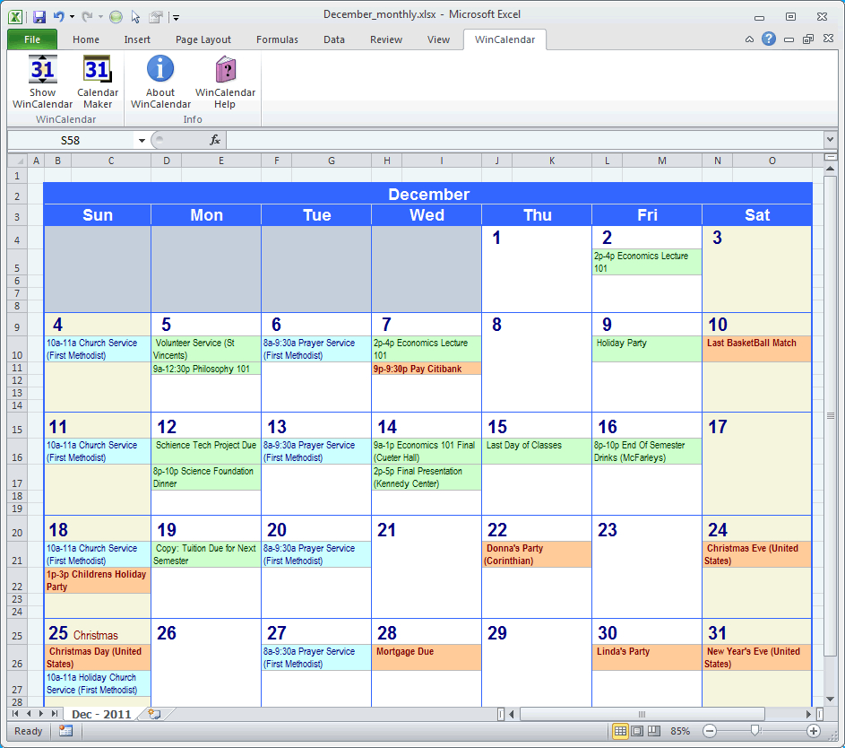 Create Calendar From Excel Spreadsheet Data With Regard To Calendar Maker  Calendar Creator For Word And Excel