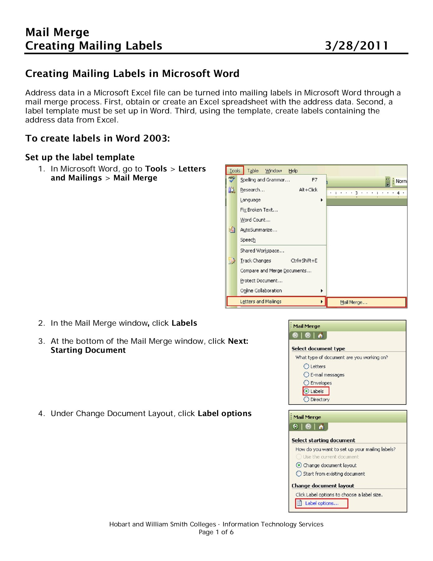 how to print address labels from excel 2011