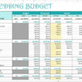 Creating A Wedding Budget Spreadsheet With Regard To Destination Wedding Budget Spreadsheet As How To Create An Excel