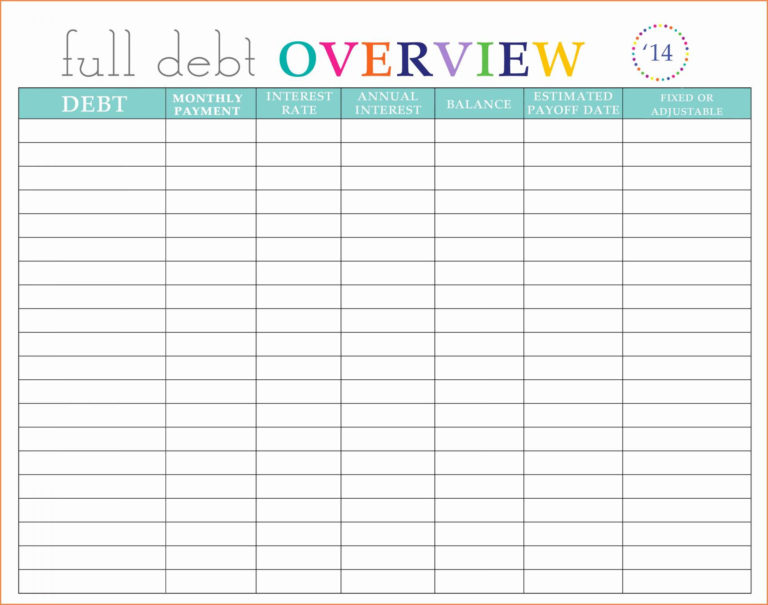 Credit Card Debt Spreadsheet — Db 5690