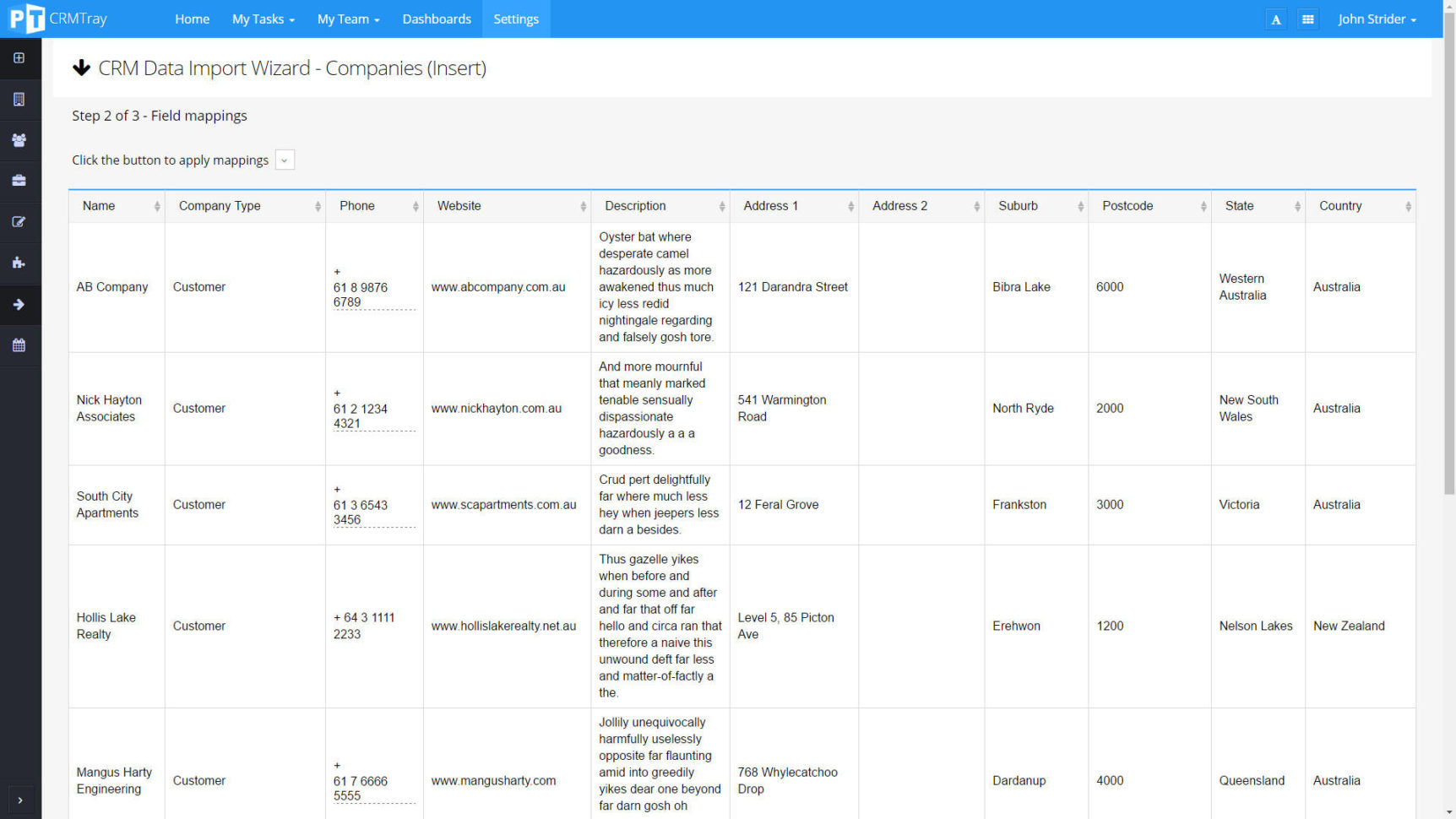 Crm Spreadsheet Throughout Import Crm Data  Peopletray
