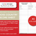 Cross Country Scoring Spreadsheet With Printable A5 Filofax Cross Country Score Sheet Cross Country  Etsy