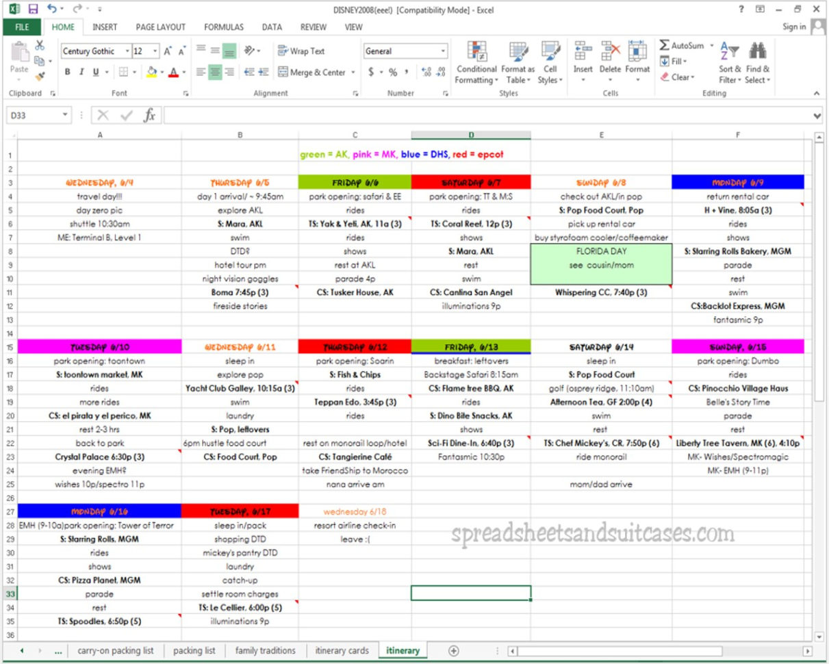 Cruise Planning Spreadsheet Regarding Travel Planning For Dorks Spreadsheet Tutorial Part 5 Cruise Planning Spreadsheet Regarding Travel Planning For Dorks Spreadsheet Tutorial Part 5