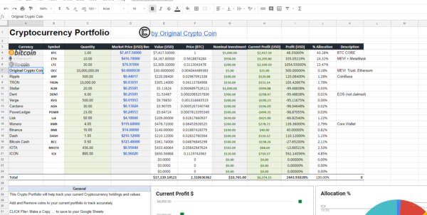 Cryptocurrency Excel Spreadsheet Google Spreadshee cryptocurrency ...