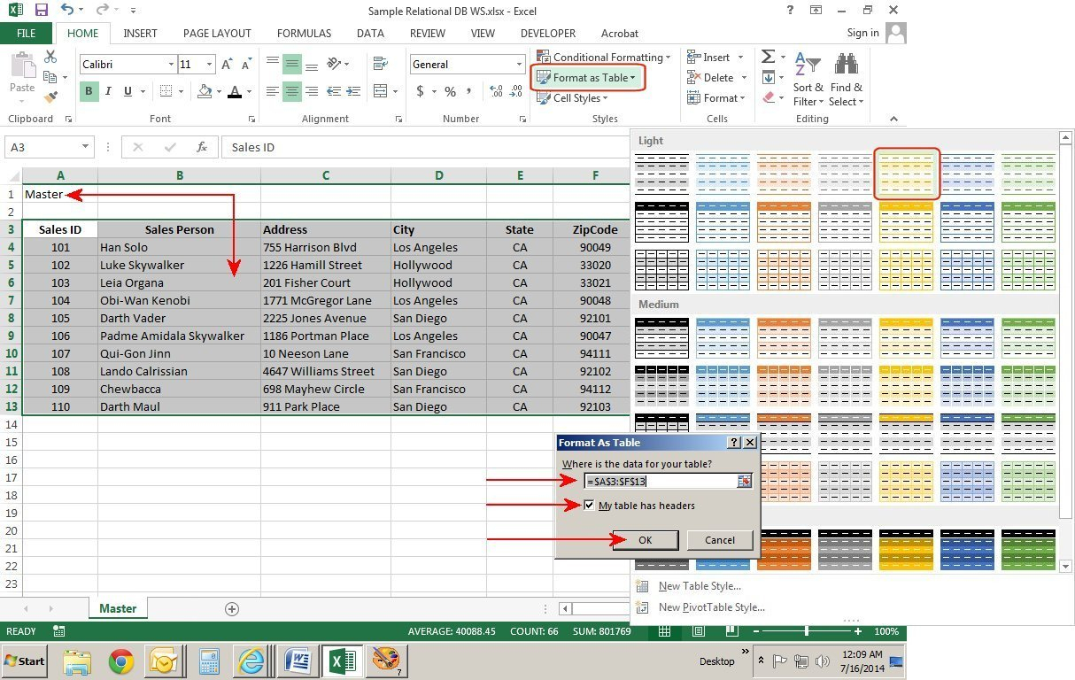 Customer Database Spreadsheet Regarding How To Create Relational Databases In Excel 2013  Pcworld