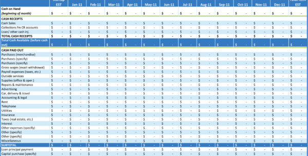 Daily Cash Flow Spreadsheet Google Spreadshee daily cash flow ...