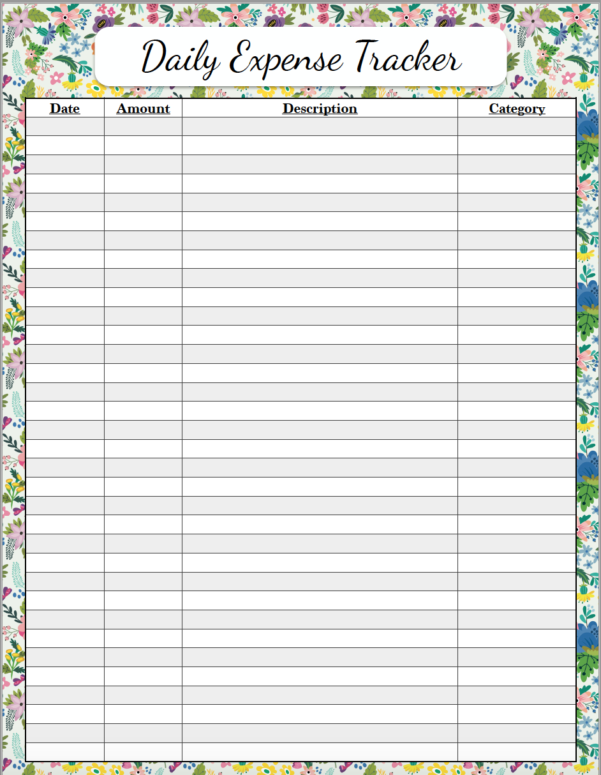 budget and expense tracker excel