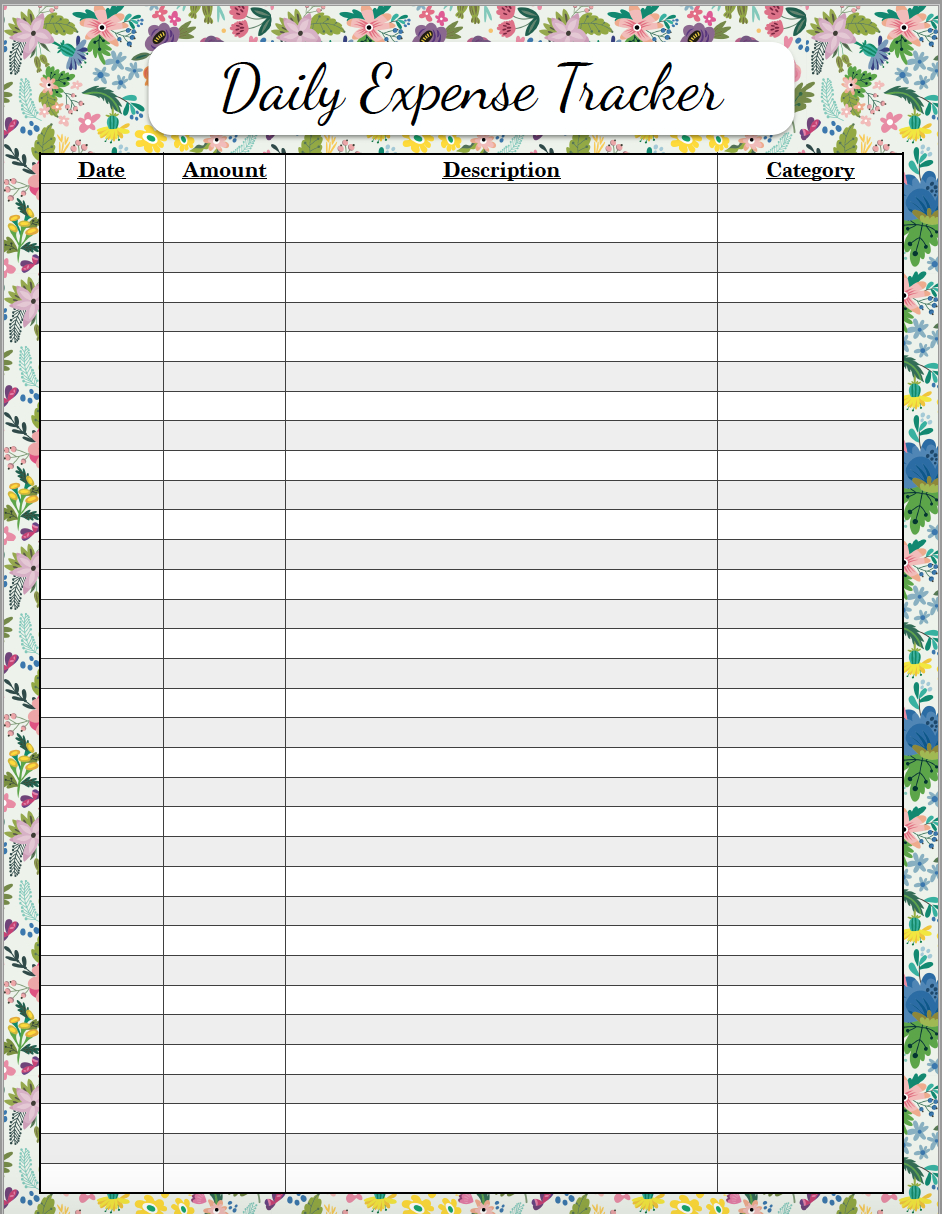 Daily Expense Tracker Spreadsheet For Expenses Tracking Spreadsheet With Daily Personal Expense Plus