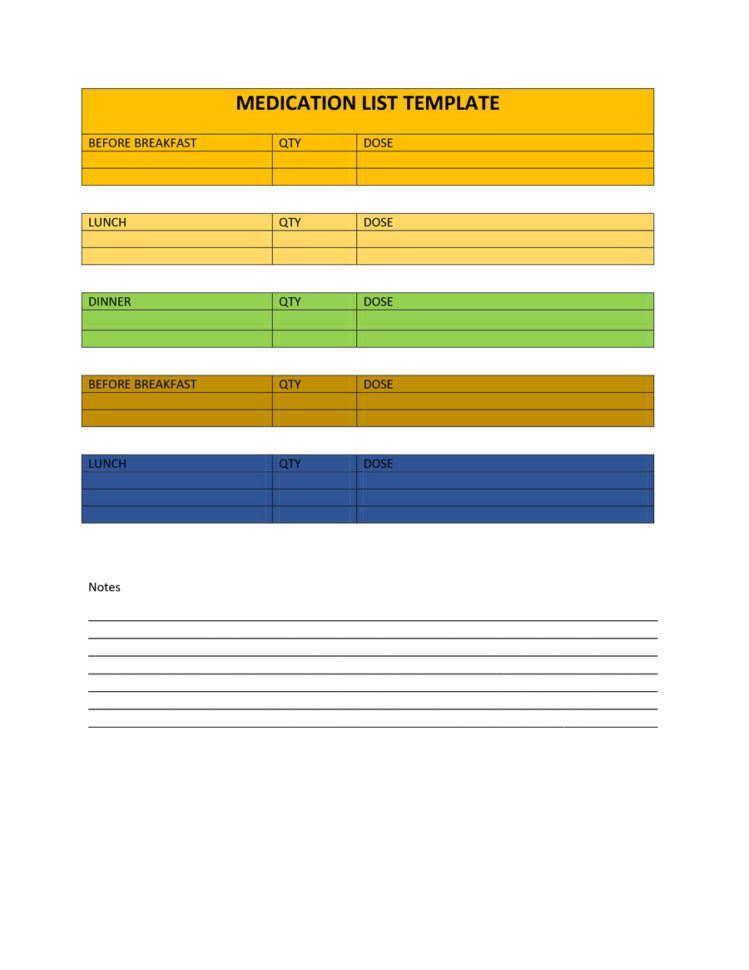 Daily Medication Schedule Spreadsheet Throughout 40 Great Medication Schedule Templates +Medication Calendars