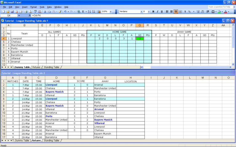 Darts League Excel Spreadsheet — db-excel.com