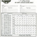 Darts League Excel Spreadsheet Regarding Dart Score Sheets