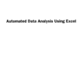 Data Analysis Using Spreadsheets For Pdf Automated Data Analysis Using Excel