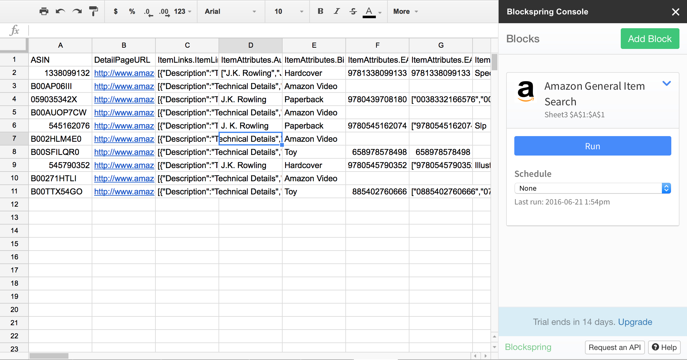 online spreadsheet