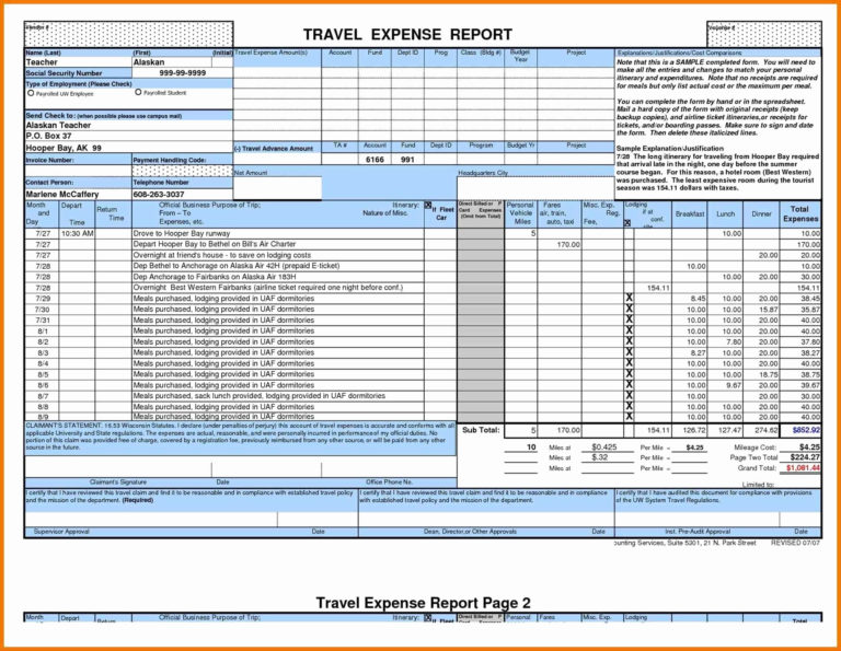 Daycare Expense Spreadsheet — db-excel.com