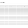 Daycare Payment Spreadsheet Pertaining To Free Childcare Signin Sheet 6 Columns Landscape  Templates At