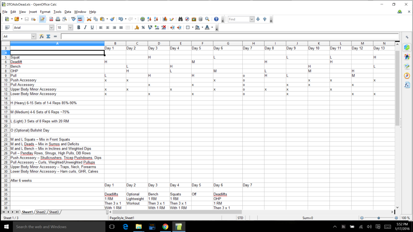 Deadlift Program Spreadsheet within Thunderhead's Training Log Sherdog ...