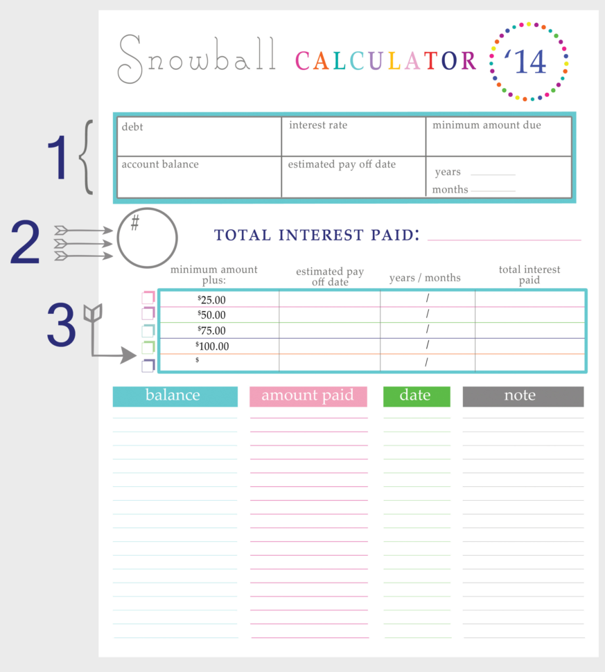 Debt Calculator Spreadsheet Pertaining To Debt Snowball Calculator Spreadsheet  My Spreadsheet Templates