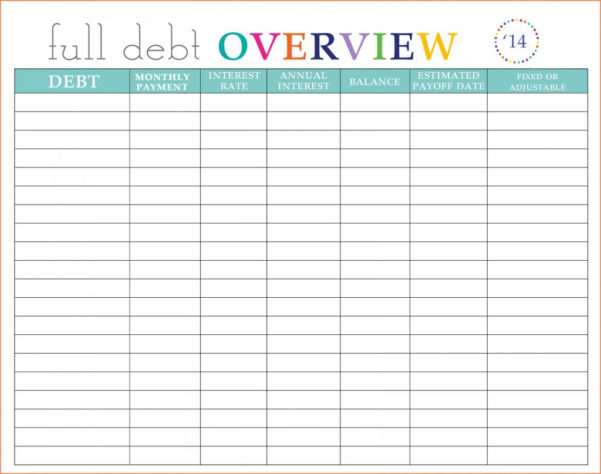 Debt Reduction Plan Spreadsheet — db-excel.com