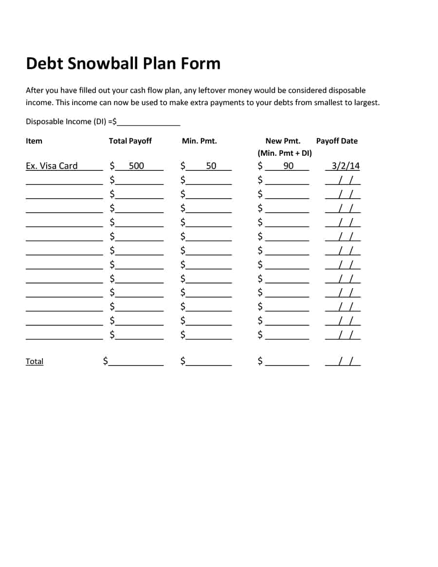 Debt Snowball Spreadsheet regarding 38 Debt Snowball Spreadsheets, Forms  Calculators ❄❄❄