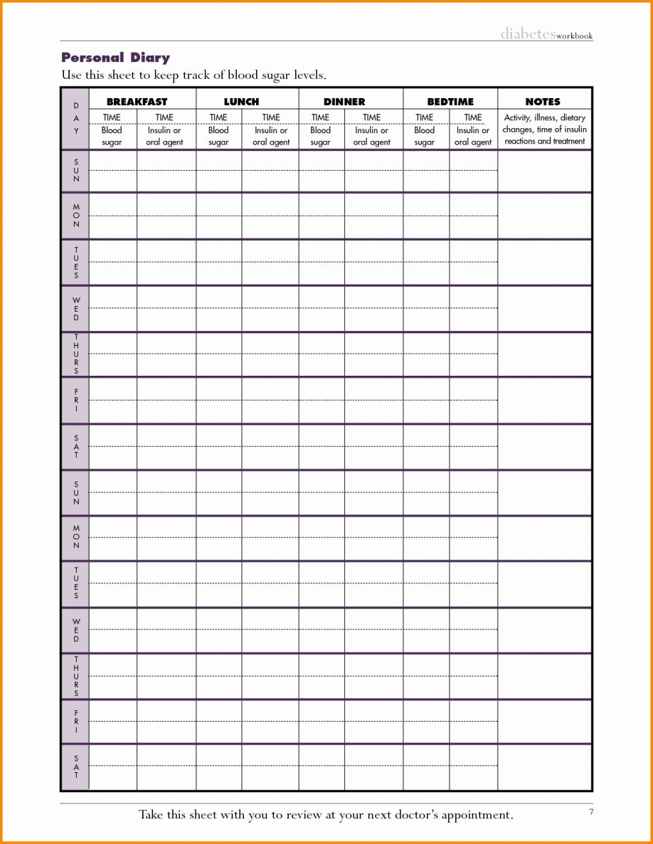 Blood Glucose Log Spanish