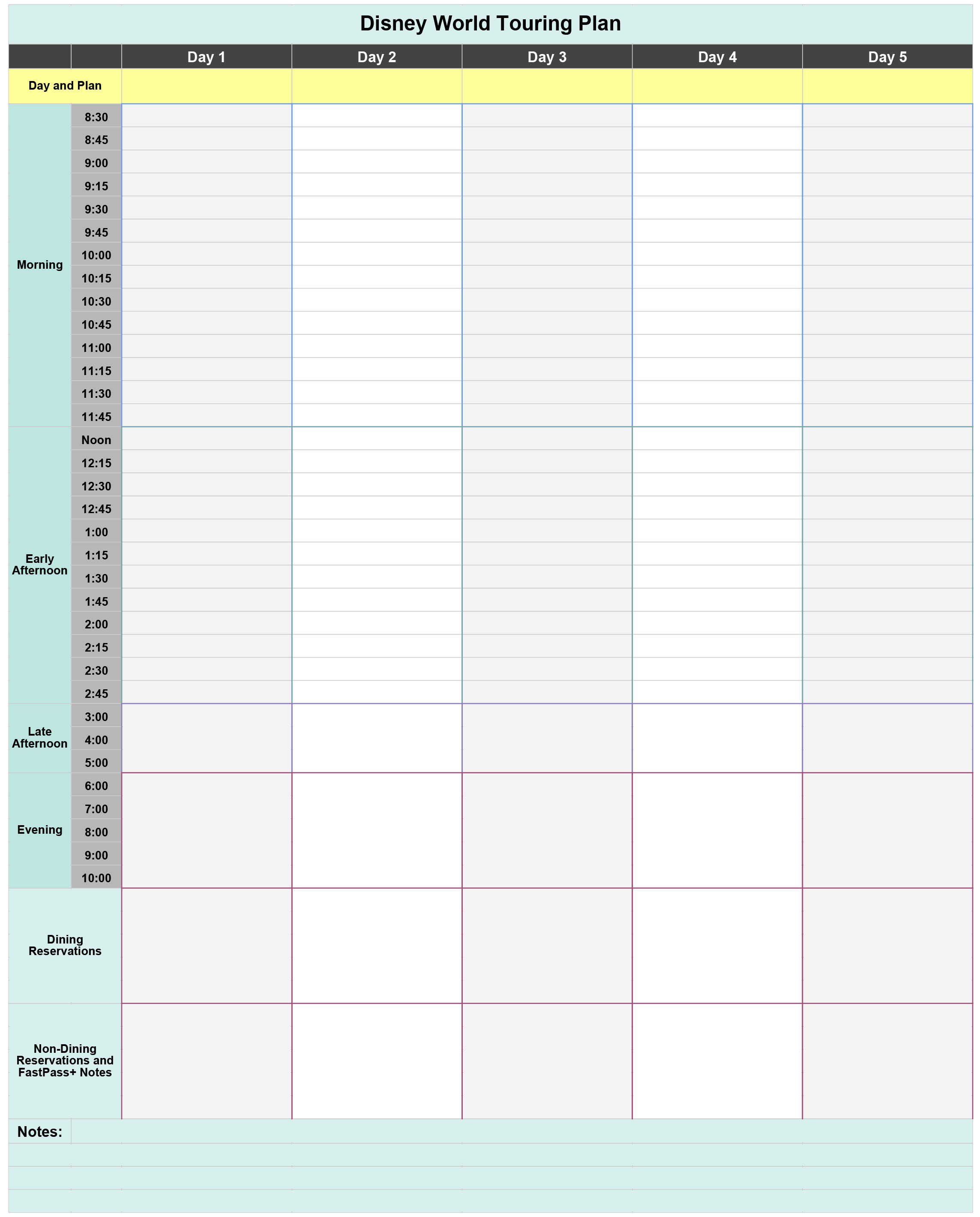 Disney Planning Spreadsheet Download With Free Disney World Touring Plan Spreadsheet  Wit  Wander