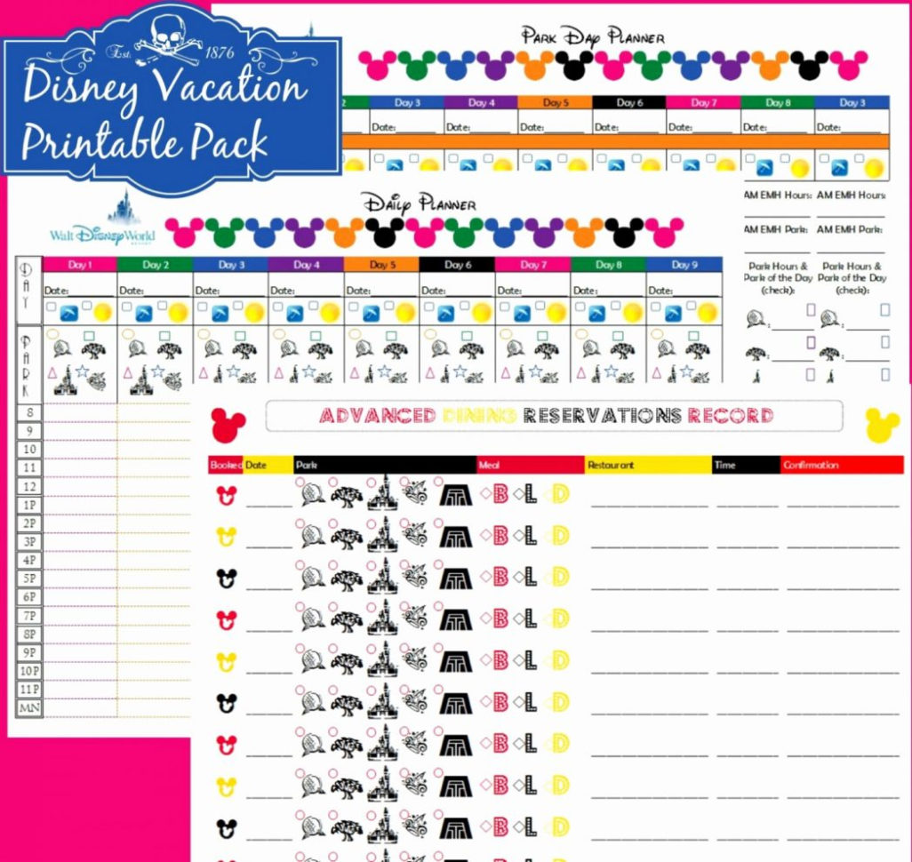 Disney Planning Spreadsheet — db-excel.com