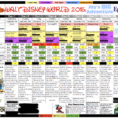Disney World Day Planner Spreadsheet For My Obsessed Husband Works On This From The Day We Get Back From A