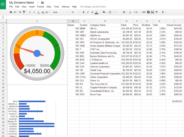 excel dividend tracker