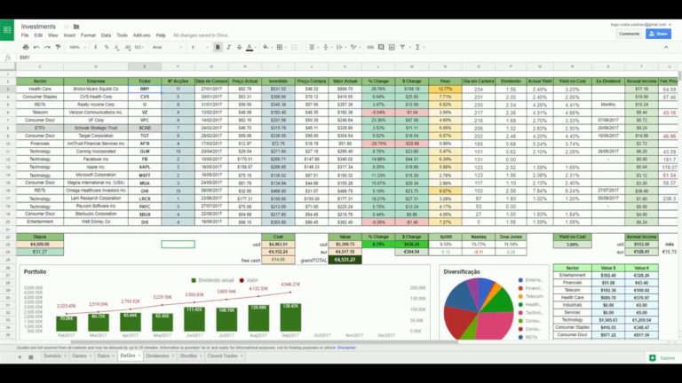 Dividend Tracker Spreadsheet For Free Excel Stock Tracking Spreadsheet Inventory Control On — Db 7581