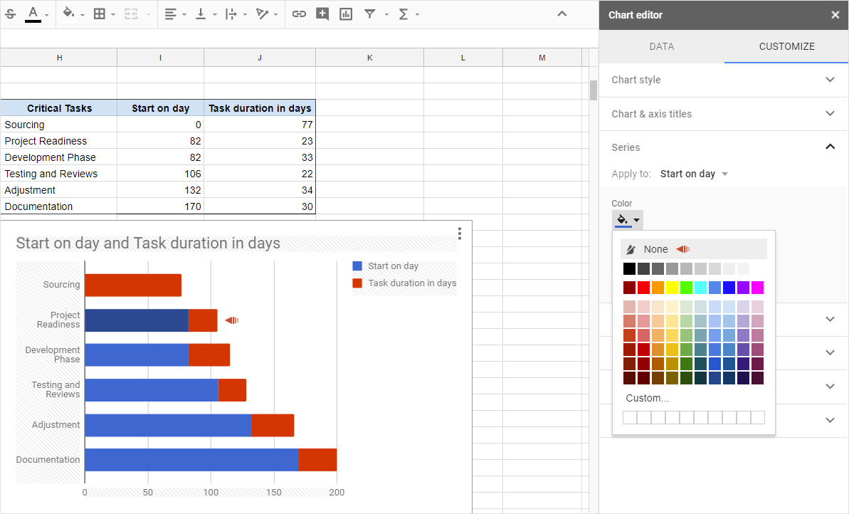 how do you make a spreadsheet in google docs