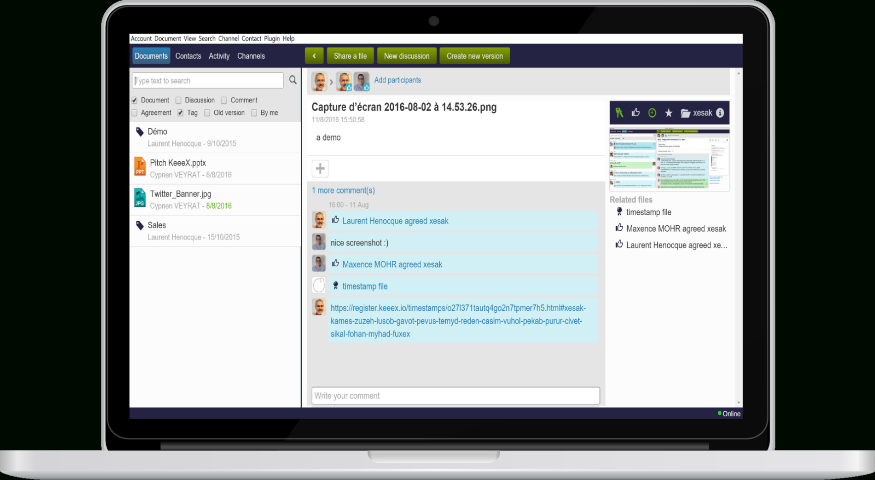 Domo Spreadsheet With Macbook290816  Keeex  Build A World Of Trust