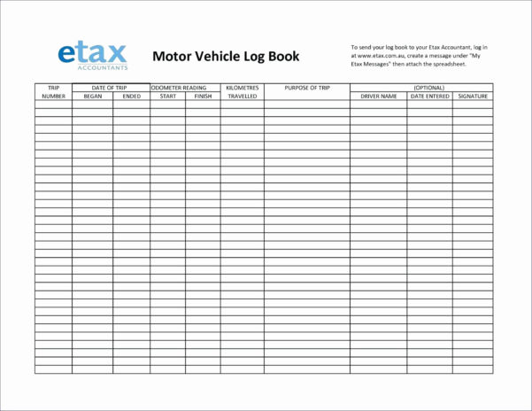 Driver Log Book Auditing Spreadsheet within Prospect Tracking ...