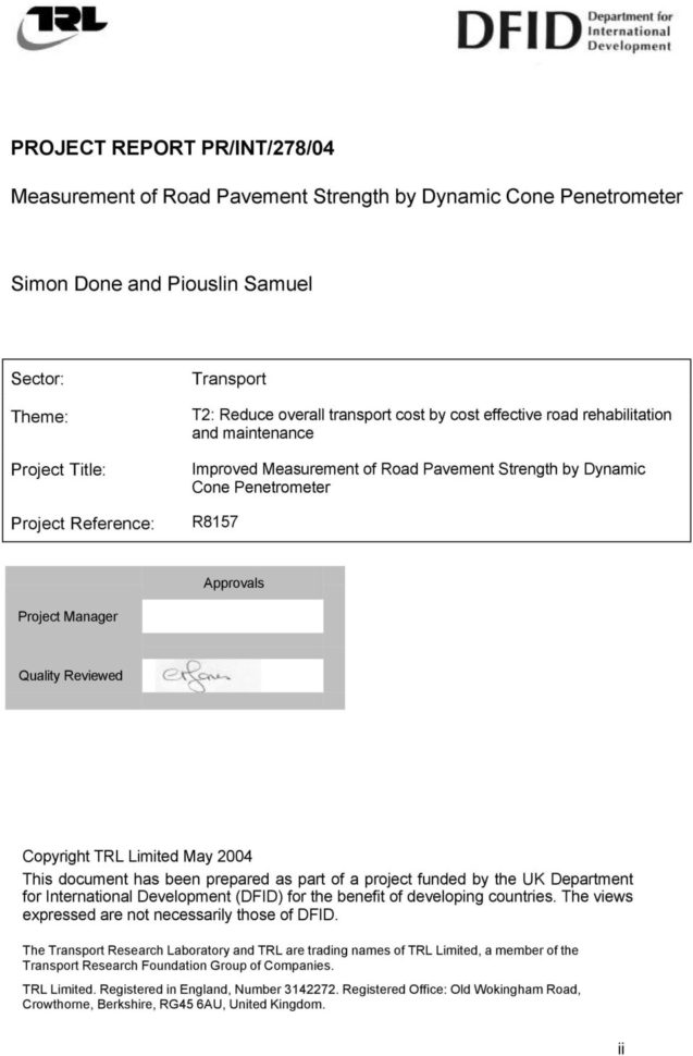 Dynamic Cone Penetrometer Excel Spreadsheet In User Manual Uk Dcp Pdf
